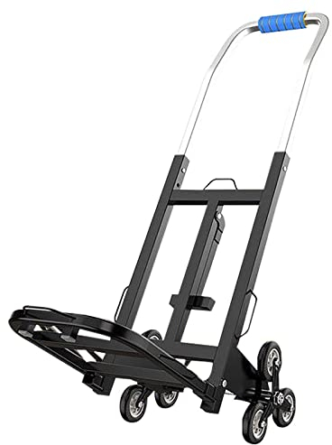 Stair Climbing Trolley,Sack Truck Folding Stair Climbing Truck Hand Truck Heavy Duty Climber Cart with Extendable Handle for Travel Shopping, Load Capacity: 100 kg