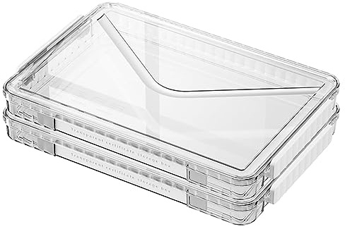 Funfob Caja de Almacenamiento de Papel A4, Cajas de Almacenaje y Contenedores de Almacenamiento para Álbumes de Recortes, Fotos, Archivo de Plástico