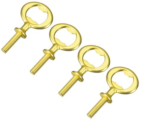 QUARKZMAN Apribottiglie, 4pz 80mm - Apribottiglie, a Vite in Lega di Zinco Kit di Inserti Piatto Filettato per Matrimonio Feste del Vino Fai Da Te Artigianato (Oro)