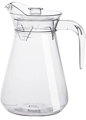 DECHOUS 1l Acrylic Cold Water Pitcher Lid, Juice Container Water Jug for Fridge and Outdoor, Sturdy Pc Material Beverage Dispenser Suitable for Camping and BBQ