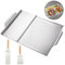 Herfair Grillplatte BBQ 45 x 31 cm Edelstahl Plancha Grillplatte mit 2 Grillspachteln Perfektes Grillzubehör für Holzkohlegrill Gasgrill