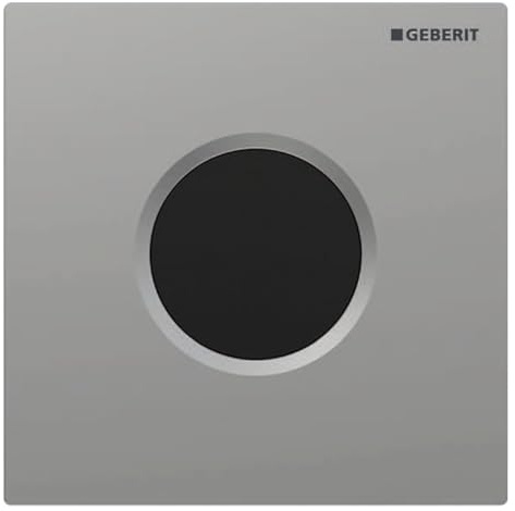 Commande d'urinoir Geberit avec déclenchement électronique de la chasse d'eau, à piles, plaque de recouvrement de type 01, 116.031.JQ.5, Couleur: chrome mat