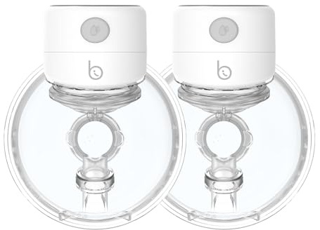 BIRTH Hands Free Double Electric Breast Pump S12A, Wearable, Portable and Low Noise Pump with LED Display & Storage Bag, 2 Modes & 9 Suction Levels, 24 mm Flange to Boost Your Milk Supply! (2 Units)