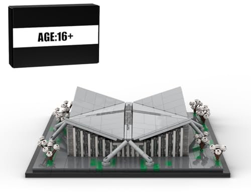 ToyGhillied Haus Klemmbausteine Magdeburg Hyparschale Straße Modell, 1139 Teile Groß Architecture Baukasten, Turm WeltberüHmtes Gebäude Set für Erwachsene