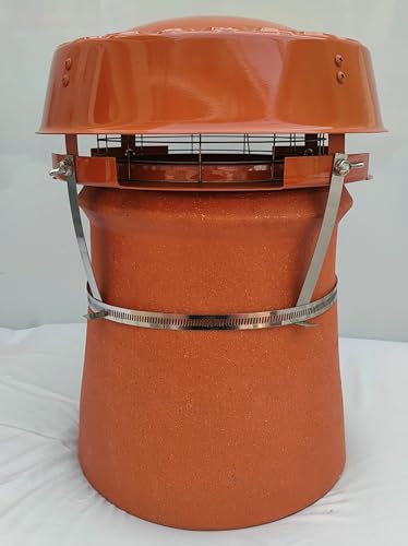 DraughtKiller All Purpose Chimney Cowl, Anti Wind Down Draught Bird Guard and Rain Cap, Terracotta Anti Down Draft Cowl
