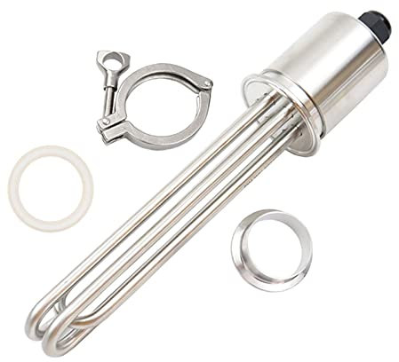 BDAYEK Piezas del Calentador de Agua Calentador de Agua de inmersión eléctrico SUS304 de 220 V, 4,5 kW y 2 con Triple Abrazadera (Color: Solo Calentador, tamaño: 220 V)(Heater Clamp Set)