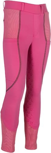 HKM Claire silikon-helskodd Ridleggings för flickor, Rosa, 146/152