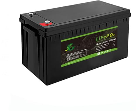 Rechargeable Spare Battery 12.8V 200AH Lithium Iron Phosphate Battery 12.8V Lithium Battery Pack for RV, Ebike, Golf Cart, Solar System and More