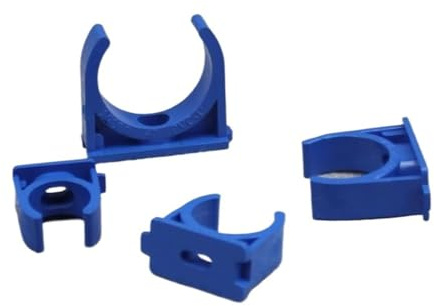 Collier de serrage pour tuyau en PVC, Colliers de serrage en PVC forme U for support d'eau, blancs, 20-50 mm, lot 5 (diamètre : 20 mm)(INNER DIAMETER-32MM)