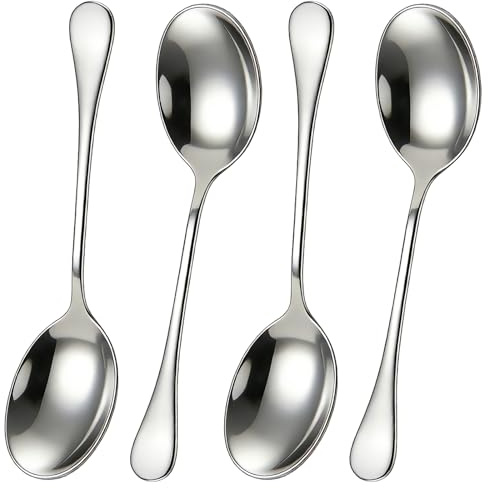 4 Stück Servierlöffel,Edelstahl, Perfekt Für Restaurants,Servierlöffel Groß,Servierbesteck,ServierlöffelEdelstahl,Vorlegebesteck,Kochlöffel Edelstahl,Vorlegelöffel,Fur Familienfeiern & Partyfeste
