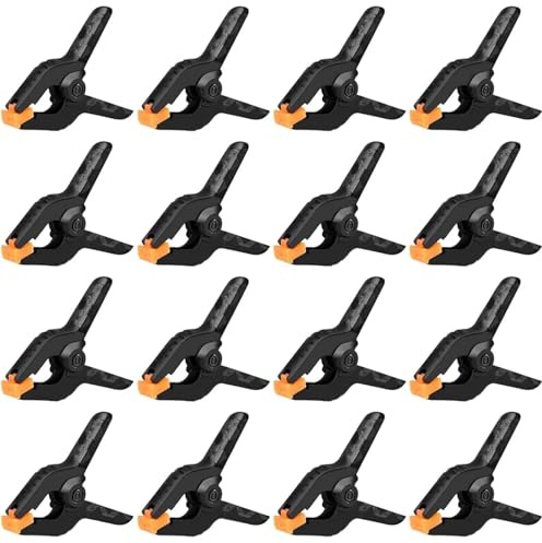 16Pcs Spring Clamps, Clamps Quick Grip, Market Stall Clips, Plastic Clipsfor Crafts and Backdrop Clips Backdrop Clamps for Crafts, Woodworking, Photography, Outdoor