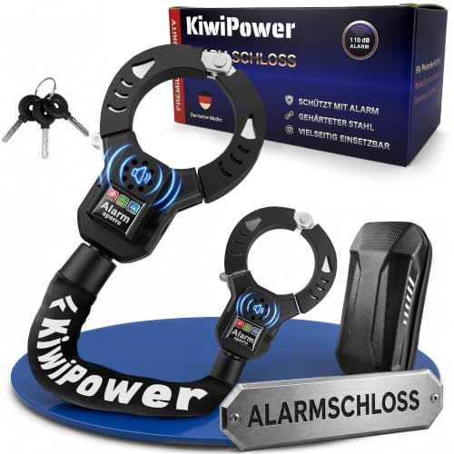 KiwiPower E-Scooter Schloss mit Alarm 110 dB, Handschellenschloss
