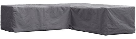 Perel L-förmige Schutzhülle für Gartenset 250 x 250 x 70 cm, wasserdicht und UV-beständig, robuste Eckabdeckung für große Loungegruppen
