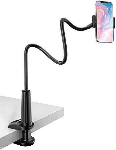 TRYONE Soporte Movil Teléfono - Soporte Flexible con Brazo de Cuello de Cisne para Serie iPhone/Celulares Samsung/Huawei/Google Pixel y Más, 70 cm de Longitud en Total