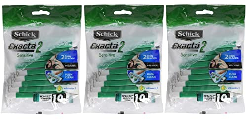 Schick Exacta2 Sensitive - Maquinilla de afeitar desechable 30p (10 unidades x 3 unidades)