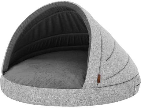 HOBBYGARDEN Hundematratze Haustierbett Hundehütte Kissen Liegen Hundehöhle Bett Sofa Hundekorb Tierbett Hunderuheplatz Hundesofa Matratze, 90 x 90cm, Grau