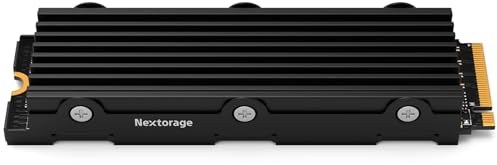 Nextorage Japanischer Hersteller NEM-PA 4TB PS5 und PS5 Pro kompatible SSD mit integriertem Kühlkörper Max Transfer 7300MB/s Eingebauter Kühlkörper M.2 2280 PCIe4.0 NVMe SSD PS5 Betrieb bestätigt