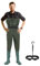 Ansobea Wathose Herren Wasserdicht, Anglerhose mit Stiefel, 70D Nylon PVC Material für Damen, Neopren für Angeln, Bauernhöfe, Bauarbeiten, Größe:43
