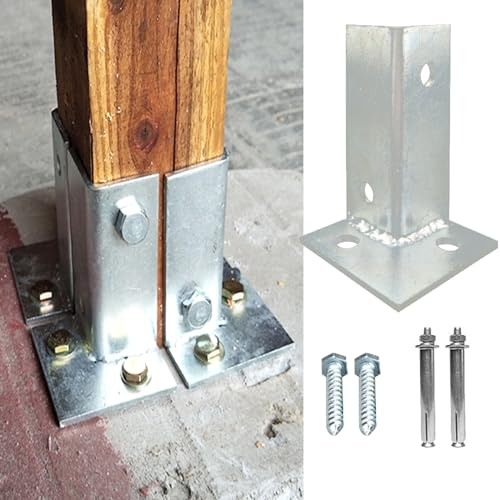 Pergola-Pfostensockel, robuste Pfostenanker, Holzpfostenstützsockel, for 70x70mm großes Holz, Pergola, Pavillon, Deck, Geländer-Kit-Hardware (Color : 70x70x100 mm(2.8x2.8x4 in), Size : 1 Pcs)