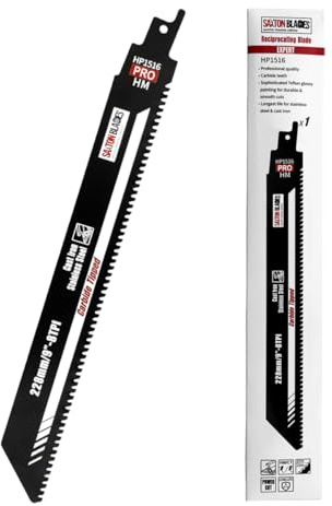 Saxton 228mm Professional Range Carbide Teeth Reciprocating Saw Blade Cast Iron Alloy Steel Ferrous Metal – HP1516 – Pack of 1