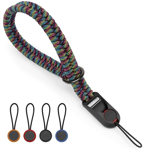 Sunya Kamera Handschlaufe mit Schnellverschluss. Verstellbarer Kameragurt für verschiedene Handgelenke, Ultraleichtes Gewicht Paracord Band Handgelenkschlaufe für DSLR