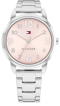 Tommy Hilfiger Uhr mit DREI-Zeiger-Quarzwerk für die Jugend mit Edelstahlarmband oder Silikonarmband – Verfügbar in Silber, Blau, Rosa oder Schwarz