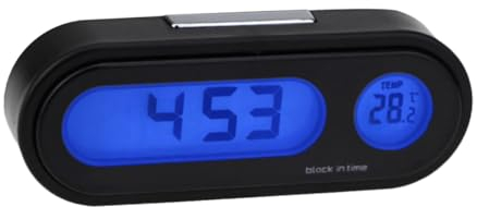 PartyKindom 5 Stück Auto Thermometer Multifunktionsuhr Tischuhr Digitales Thermometer Auto Leuchtthermometer Elektronische Uhr Fahrzeuguhr Lichtuhr Fahrzeugmontageuhr Auto