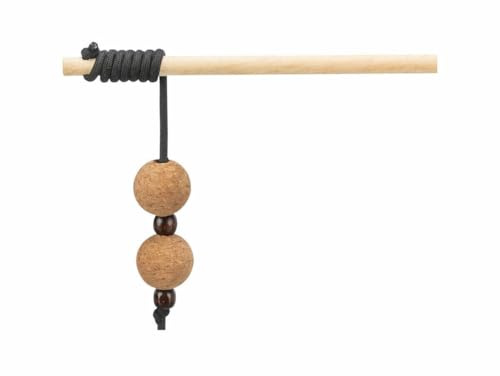 TRIXIE citystyle Katzen Spielzeug spielstab mit Kugeln Kork/Holz