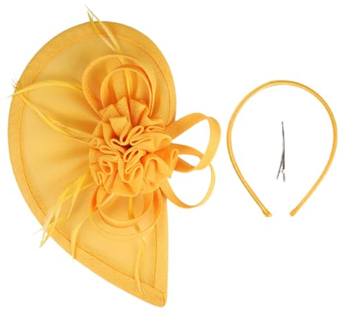 TOGEVAL Tea Party Hüte Mit Stirnband Und Clip Elegante Vintage-fascinatoren Für Damen Für Hochzeiten Cocktailpartys Und Teepartys Mit Einem Romantischen Netzdesign