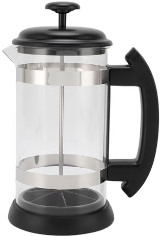 Brrnoo Prensa Francesa Prensa Francesa, de Vidrio de Acero Inoxidable de 1000 Ml, y Tetera para Preparar té en Casa