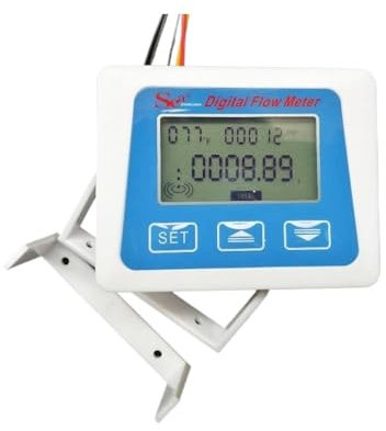 Contador de Agua, Sensor De Flujo G1/2, Medidor De Flujo Con Pantalla Digital, Medidor De Flujo, Totómetro Electrónico, Medidor De Agua, Tiempo De Temperatura , para uso doméstico en el jardín