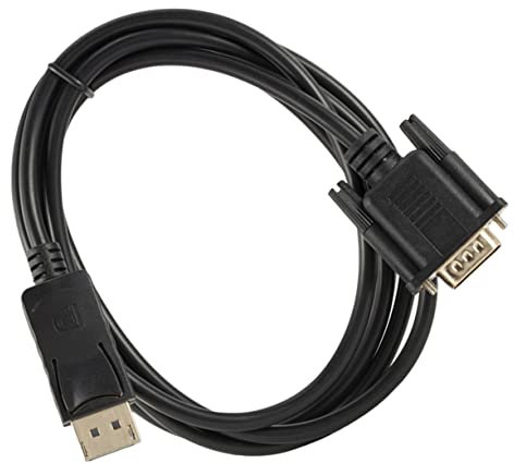 Housoutil Cable Displayport a Vga de 1,8 M para Ordenador Portátil, Adaptador de Vídeo Unidireccional Chapado en Oro, Conexión HD para Monitor y Proyector, Compatible Pantallas Vga