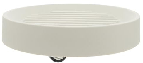 TOYANDONA Plateau De Mobile avec roulettes Support De Pot De Plantes avec Casiers Tray Drainant pour Pots Blanc Pratique pour Déplacement Plantes