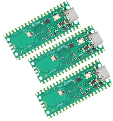 Binghe Rasp-Pi Pico Placa de Desarrollo con RP2024 Chip Dual-Core Arm Cortex M0+ hasta 133 MHz Type-C Interfaz Soporte para Mciro C/C++/Python