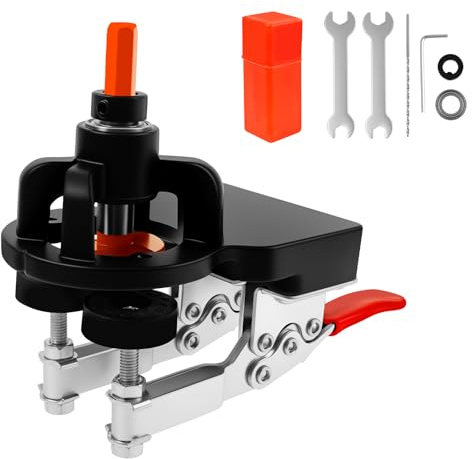 35mm Concealed Hinge Jig for Cabinet Doors – Accurate Hinge Drilling Hole Guide Locator, Aluminum Alloy Woodworking Tool for Door Hinges Installation