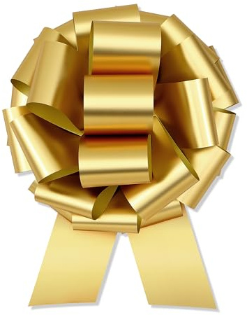 sxvblly Große Schleifen 30 cm Metallisch-Goldene Schleifen für Geschenkverpackung Auto-Dekoration Geburtstagsparty Valentinstag-Dekoration