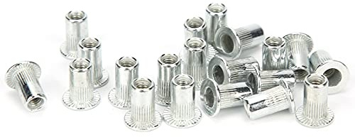 Tuercas de remaches Inserto de extremo abierto kit de fijación hueca de aluminio premium m3x20 100pcs para suministros industriales y proyectos de bricolaje