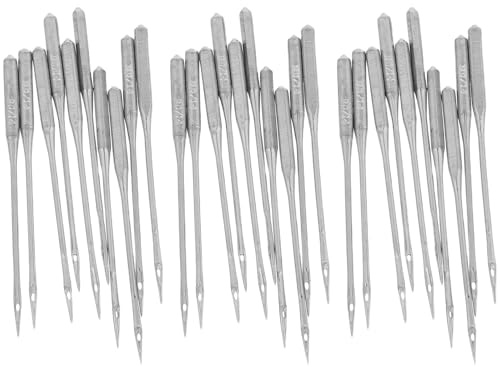 OFFSCH 50 Piezas Agujas para Máquina de Coser Telas Gruesas Resistentes para Jeans Cuero y Lona Compatibles con Brother Singer para Bordado y Acolchado Doméstico