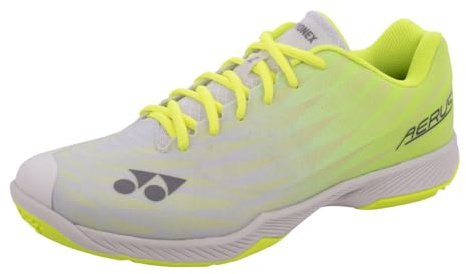 YONEX SHB Aerus Z2 Wide Herren Badmintonschuh – Leichter Hallenschuh mit Power Cushion+ Dämpfung, Rutschfester Grip & breiter Passform – Grau/Gelb – Größe 41