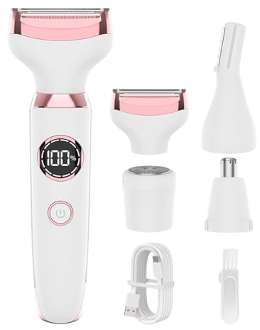 Afeitadoras Eléctricas para Mujeres Herramienta de Recorte de Carga Rápida | Recortador de Corporal Para Cabello de Chica Rostro Bikini Cuerpo Piel Piernas Belleza y Viaje de Damas