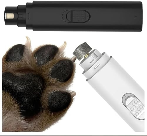 Lima de Uñas para Perros y Gatos Profesional - Molinillo Eléctrico Silencioso con Cabezal de Diamante, 2 Velocidades y Carga USB. Cortador de Uñas Indoloro para Mascotas Pequeñas, Medianas y Grandes.