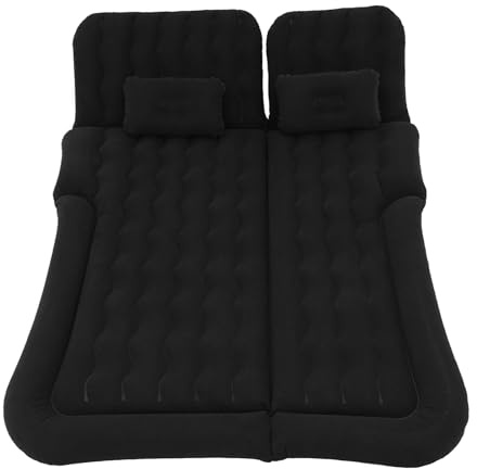 Qurib Matelas gonflable pour voiture SUV avec pompe électrique - 174 x 126 cm - Flocage épais - Charge maximale : 300 kg - Avec 2 coussins et support d'air pour camping et voyages