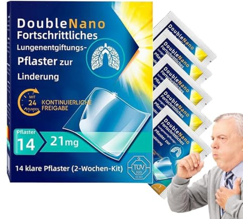 Lung Patch - 14 cerotti per la pulizia delle vie respiratorie, con estratto naturale, supporta il comfort respiratorio, ideale per casa, ufficio e viaggio