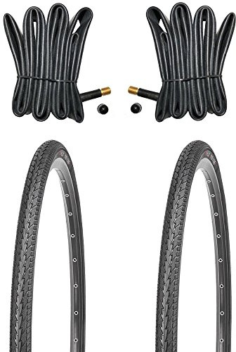 Kujo 2er Set 28 Zoll Fahrradreifen 700x35c, 37-622, 28x1.40, inkl. Schläuche mit Autoluftventilen