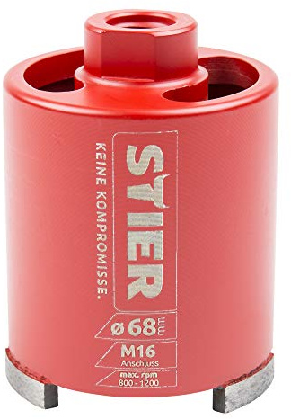 STIER Dosensenker Universal DAS System für Staubabsaugung M16 68 mm | Dosenbohrer, Bohrkrone für Steckdose, Kernbohrer