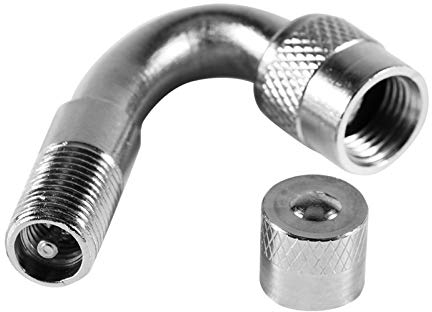 Universal Tyre Valve Extender Adapter - 90° Tire Valve Stem Extender for Car, Motorcycle, Bike, Truck, RV, Scooter