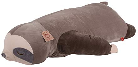 UNUS Faultier Kuscheltier Kissen, 100 cm, Grau, Seitenschläferkissen weich und flauschig, Stillkissen, Schwangerschaftskissen