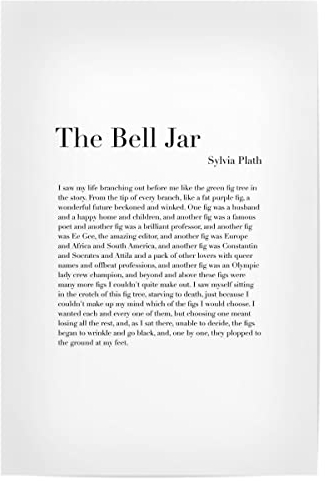 artboxONE Poster 90x60 cm Typografie Die Glasglocke von Sylvia Plath - Bild die glasglocke Buch buchliebe