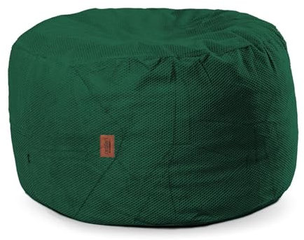 CordaRoy's Chenille Sitzsack Pouf Fußhocker - Waschbarer Stoff Ottomane Bezug mit strapazierfähiger Schaumstoffeinlage - Vielseitige Fußstütze für Keller, Wohnzimmer, Büro - 66 x 43,2 cm - Regenwald |