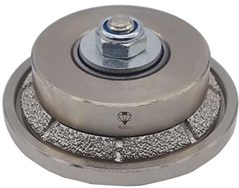 MOSTARTOOLS 3/16 Inch E5 45 Degree Bevel Diamond Hand Profiler Vacuum Brazed Diamond Profile Wheel Router Bit with 5/8-11 Thread for Granite Marble Travertine Concrete Countertop